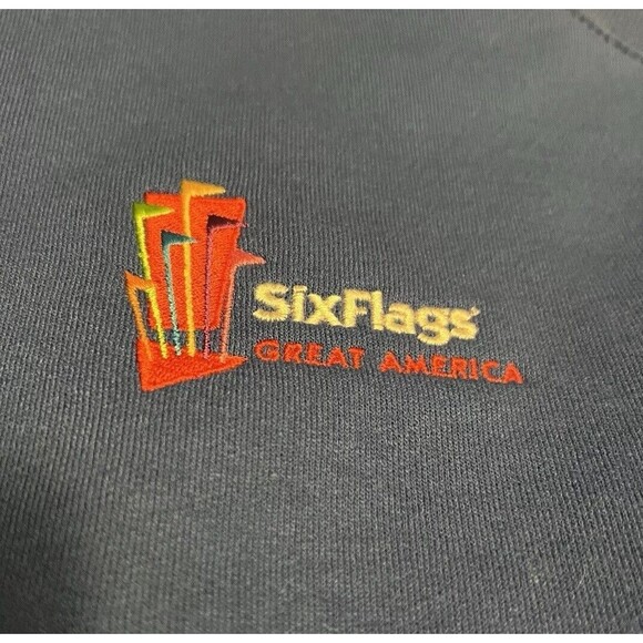 Vintage Six Flags Theme Park USA Cotton Pullover Crewneck Sweatshirt Medium - Picture 4 of 4